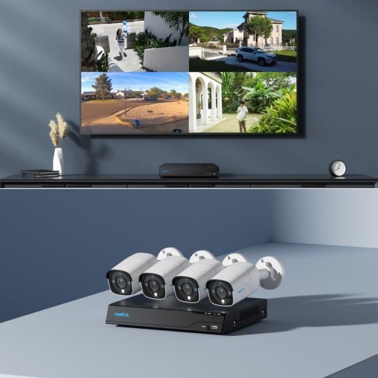 Câmara de vigilância Reolink NVS8-8MB4 4K Visão Noturna Interior e Exterior Áudio Bidirecional