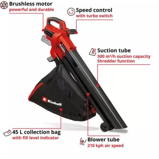 Draadloze bladzuiger blower Einhell Venturro 18/210 Power X-Change