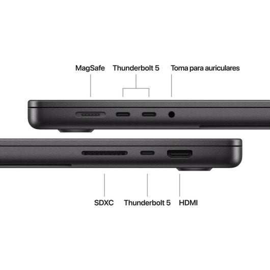 Apple MacBook Pro 16" Apple M5 Max CPU de 18 núcleos 128GB 8TB SSD Apple GPU 40 Núcleos macOS Negro Espacial Vidrio nanotexturizado + Cargador 140W