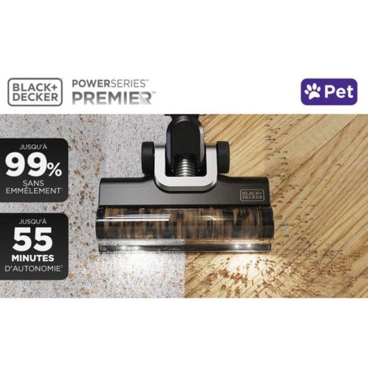 Aspirateur sans Fil Black+Decker Powerseries Premier 18V 55 min Anti-emmêlement Animaux