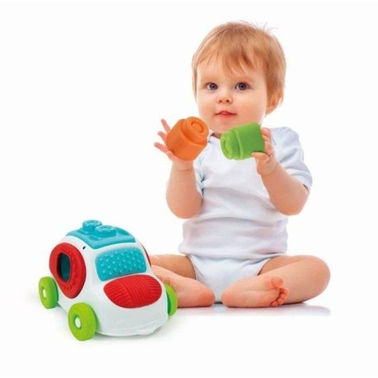 Brinquedo Clementoni Clemmy Carro Sensorial 8 Blocos Laváveis