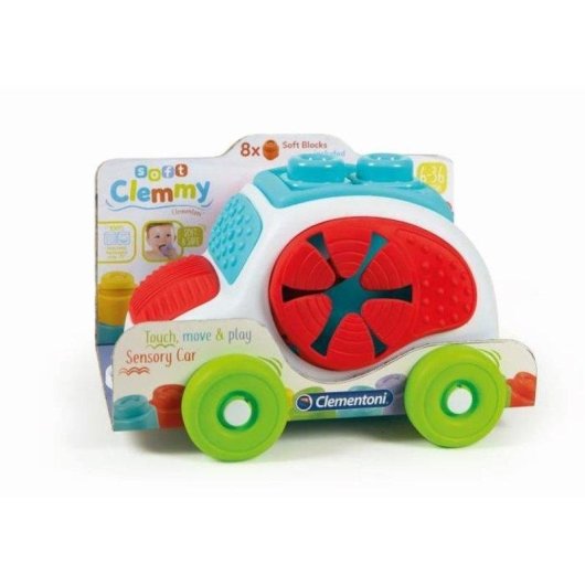 Brinquedo Clementoni Clemmy Carro Sensorial 8 Blocos Laváveis