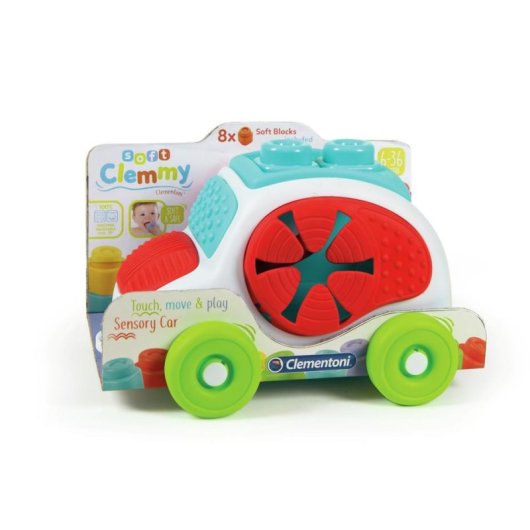 Brinquedo Clementoni Clemmy Carro Sensorial 8 Blocos Laváveis