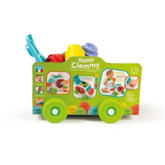 Brinquedo Clementoni Clemmy Carro Sensorial 8 Blocos Laváveis