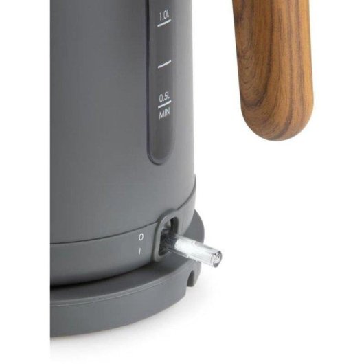 Wasserkocher Domo DO9268WK 1,7 L Grau Matt Mit Griff Holzoptik