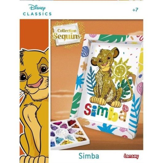 Kit pintura diamante Lansay Simba O Rey Leao – Pailettes multicolor