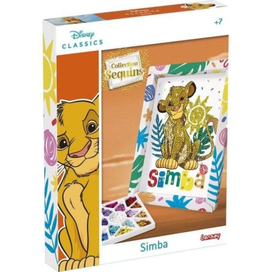 Kit pintura diamante Lansay Simba O Rey Leao – Pailettes multicolor