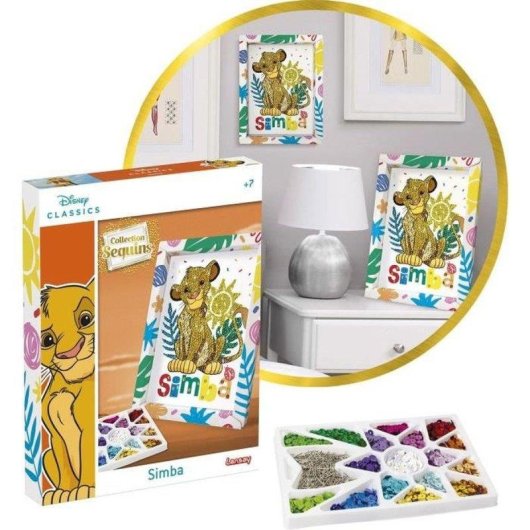 Kit pintura diamante Lansay Simba O Rey Leao – Pailettes multicolor