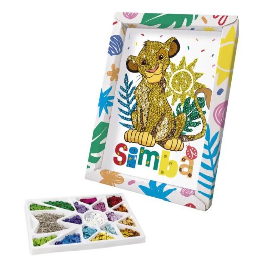 Kit pintura diamante Lansay Simba O Rey Leao – Pailettes multicolor