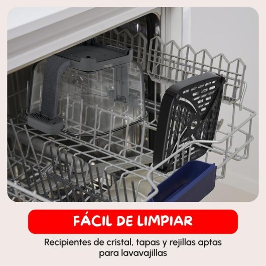 Friggitrice ad Aria Moulinex Crisp & Go FY7014E0 Vetro 5,2L 1700W Doppio