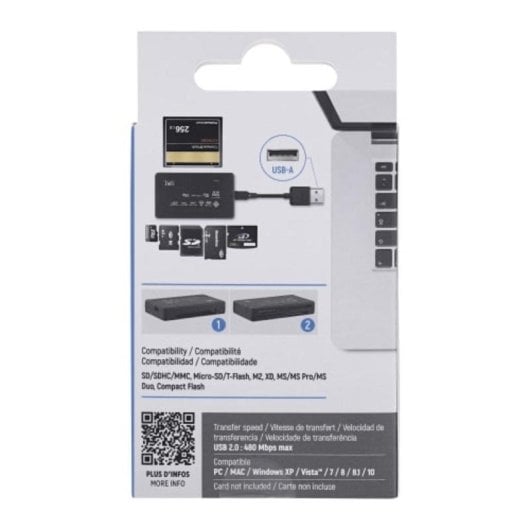 Speicherkartenleser TnB READERSD USB 2.0 480 Mbps Schwarz