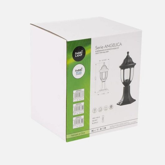 Buitenwandlamp FABRILAMP Angélica Zwart IP44 E27