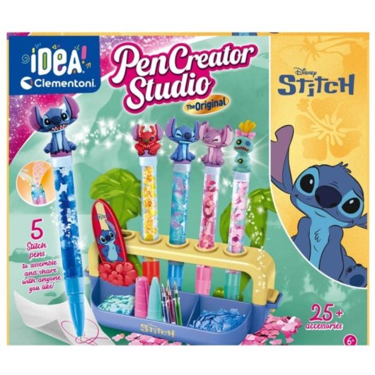 Kit Manualidades Clementoni IDEA Fábrica de Bolígrafos Stitch Multicolor