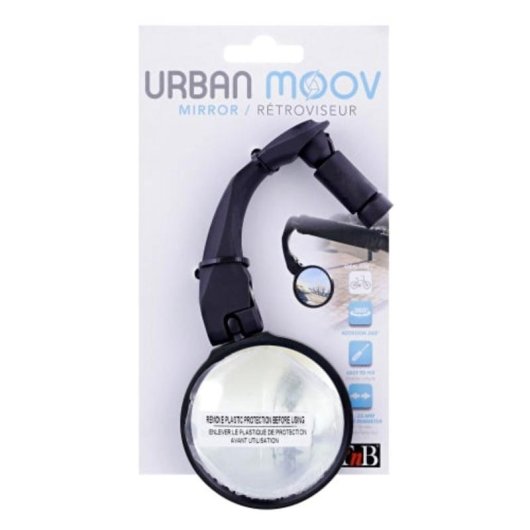 Specchio retrovisore T'nB UMMIRROR2 convesso 70mm 360° nero