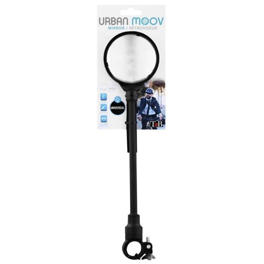 Specchio Flessibile TnB UMMIRROR per Bici e Monopattino, Nero