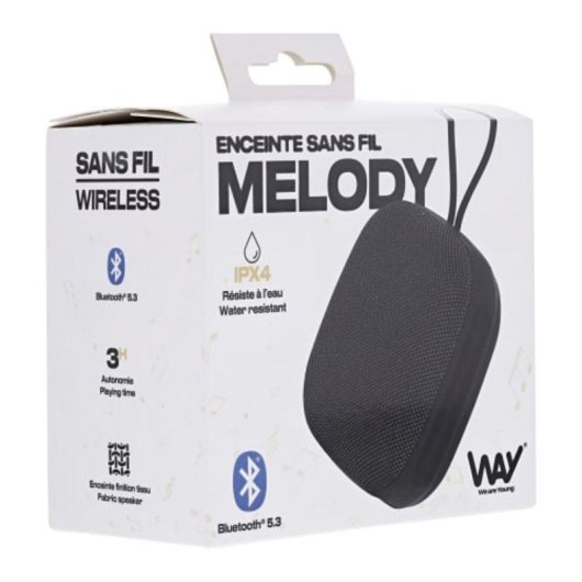 Altoparlanti TnB Melody Bluetooth 3W Nero con Bluetooth 5.3 e IP4X