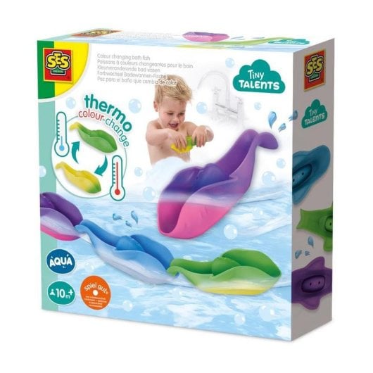 Jeu de Bain SES Creative Tiny Talents 3 Poissons Changent de Couleur