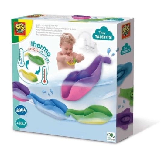 Jeu de Bain SES Creative Tiny Talents 3 Poissons Changent de Couleur