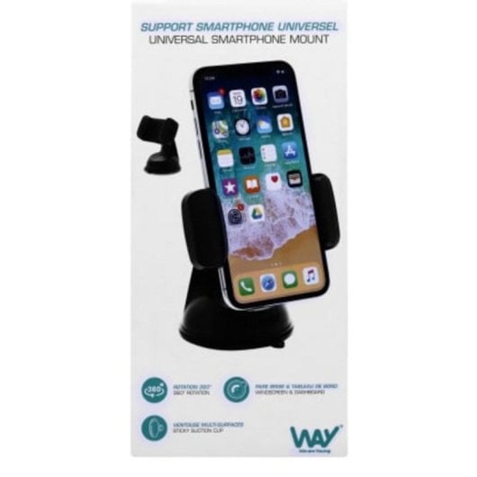 Support TnB WVENT Ventouse Noir Voiture