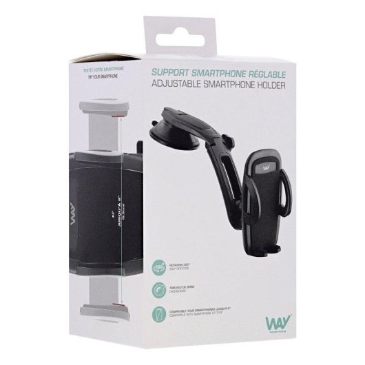 TnB WDASH Smartphonehouder voor Dashboard, Zwart