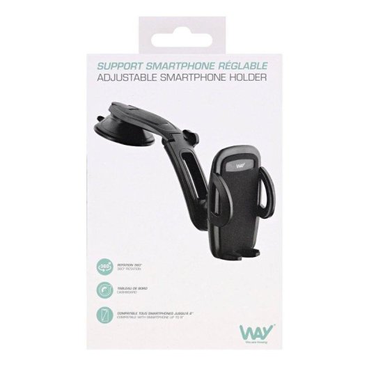 TnB WDASH Smartphonehouder voor Dashboard, Zwart
