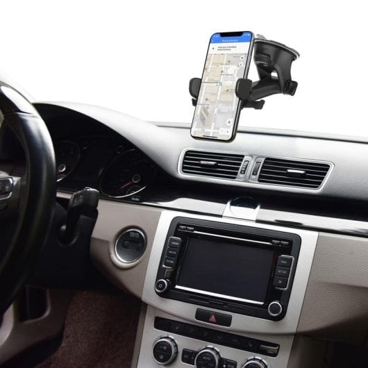 Soporte Activo para Móvil TnB UHOLDPRO Coche Negro 360°