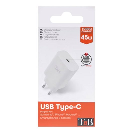 Chargeur mural TnB CHPD45W USB-C 45W Universel