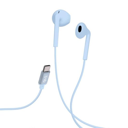Auricolari TnB ESTYPEC2BL con cavo USB-C, microfono e controllo volume blu