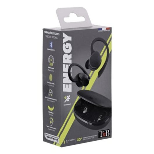 Auricolari TnB Energy Bluetooth 5.1 In-Ear Resistenti IPX5 Neri