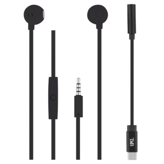Auriculares TnB Sweet com fio USB-C para chamadas e música, preto