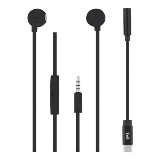 Auriculares TnB Sweet com fio USB-C para chamadas e música, preto