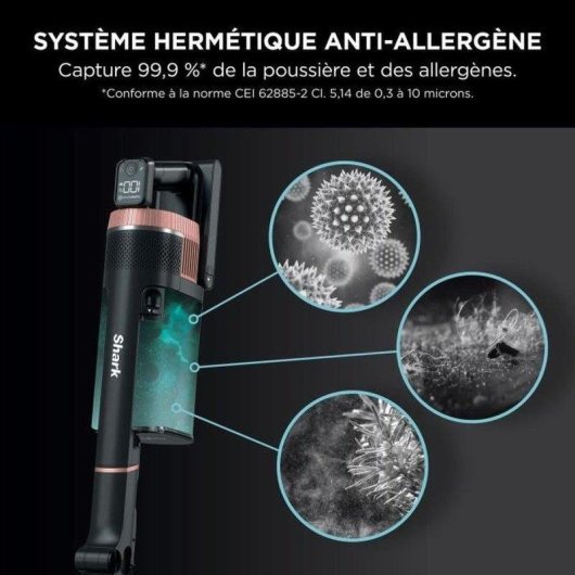 Aspirapolvere senza Fili Shark Stratos IZ400EU 60 minuti Anti-groviglio HEPA