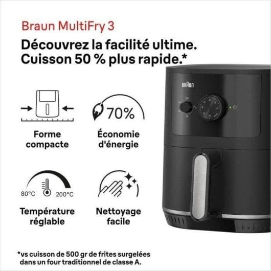 Airfryer Braun MultiFry 3 HF3000 4,3 L 1500 W met Timer