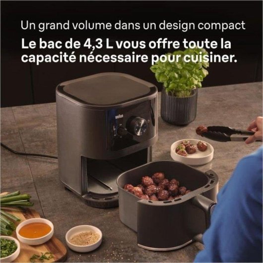 Friggitrice ad Aria Braun MultiFry 3 HF3000 4,3L 1500W Timer Meccanico