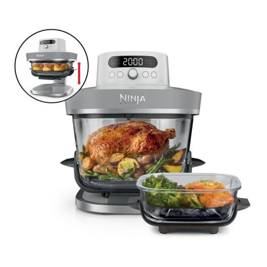 Heißluftfritteuse Ninja Crispi Pro AS090EUWH Glas 5,7L 2050W 5 Programme Weiß