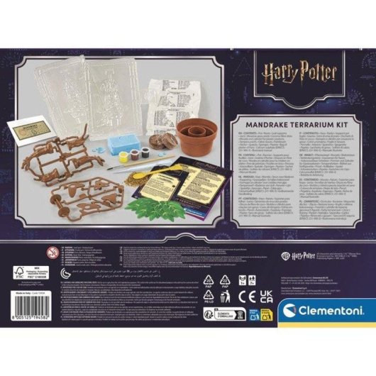 Kit Manualidades Clementoni Harry Potter Mandragore Terrario 3D con Moldes y Pintura