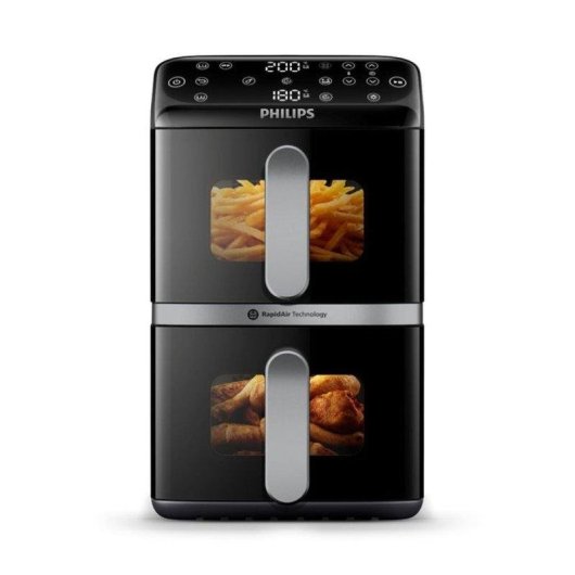 Freidora de aire Philips NA461/00 10 L 2750 W doble cesta con ventana
