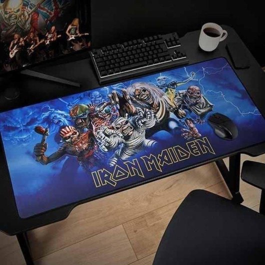 Tapete de rato Subsonic Iron Maiden XXL 90x40 cm base antiderrapante 3 mm