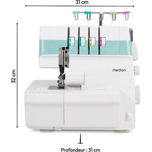 Surjeteuse Overlock Medion SO 90 LED 13 programmes 60 W