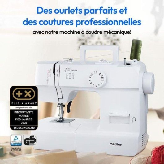 Machine à coudre Medion SM70 12 points bras libre LED 70W