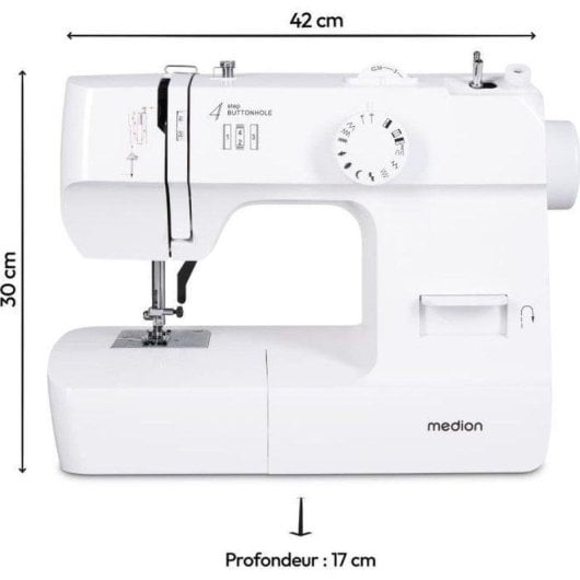 Machine à coudre Medion SM70 12 points bras libre LED 70W