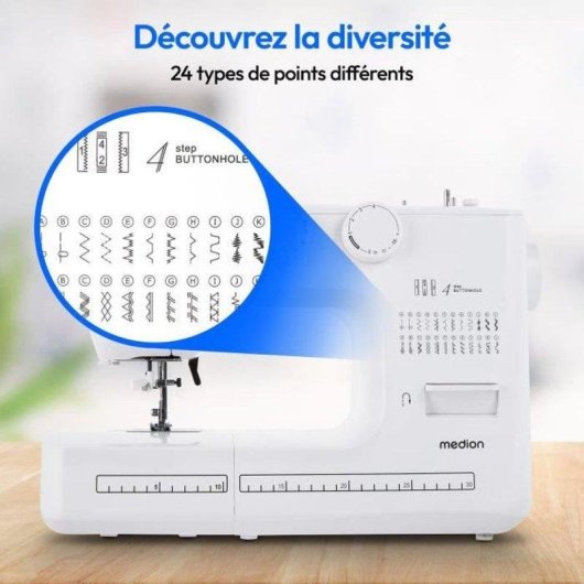 Machine à coudre Medion Life SM60 60 W 60 points vitesse 700 SPM