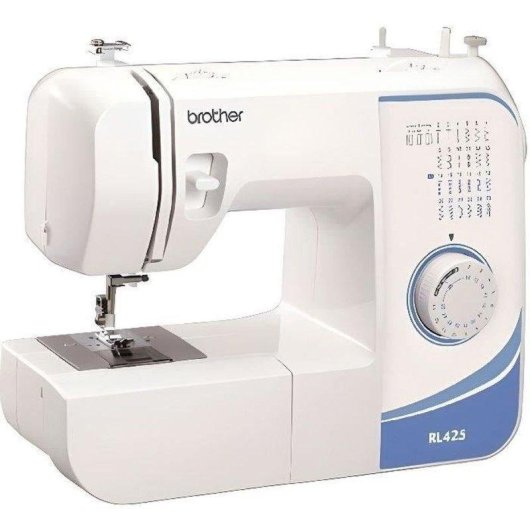 Brother RL-425 Mechanische Naehmaschine Weiss-Blau LED Freiarm