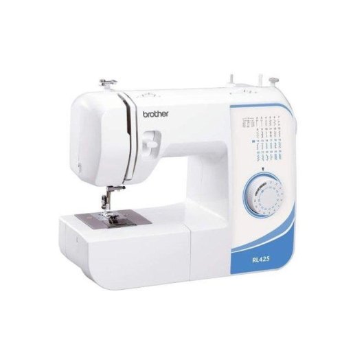 Brother RL-425 Mechanische Naehmaschine Weiss-Blau LED Freiarm