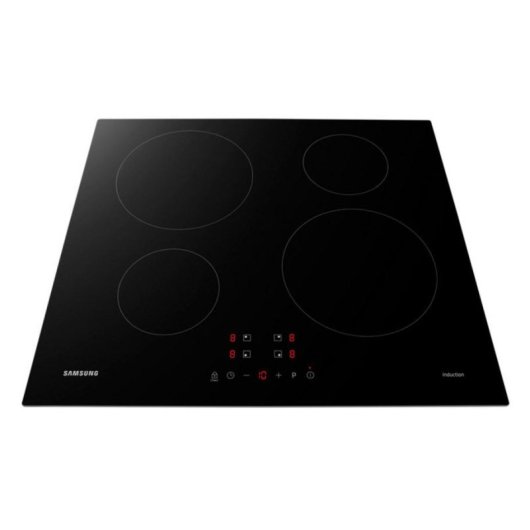 Placa Inducción Integrable Samsung 4 Zonas 7000 W Vidrio Cerámico Negro