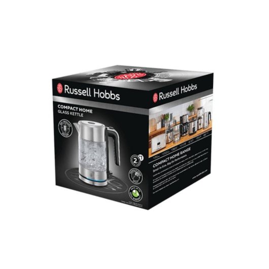 Chaleira eletrica Russell Hobbs Compact Home vidro 0,8 L 2200 W