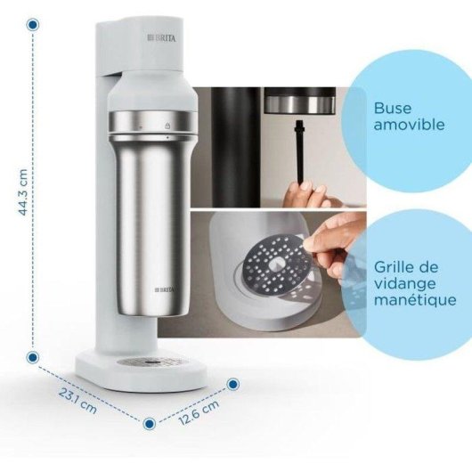 Brita sodaTRIO White snoerloze sodamachine 60 L CO2 425 g