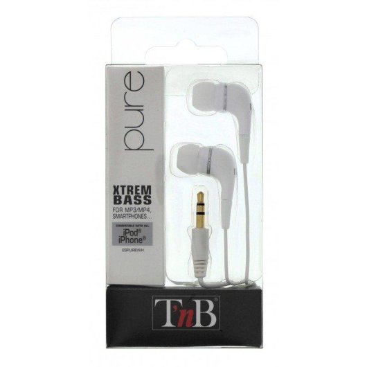 Auriculares T'nB Pure con cable intrauditivos blancos