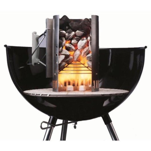 Camino d'accensione Weber Rapidfire con Briquettes e Cubi Accendifuoco