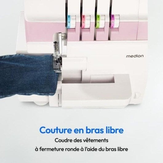Machine a coudre Overlock Medion SO 90/91W Rose LED 91 W